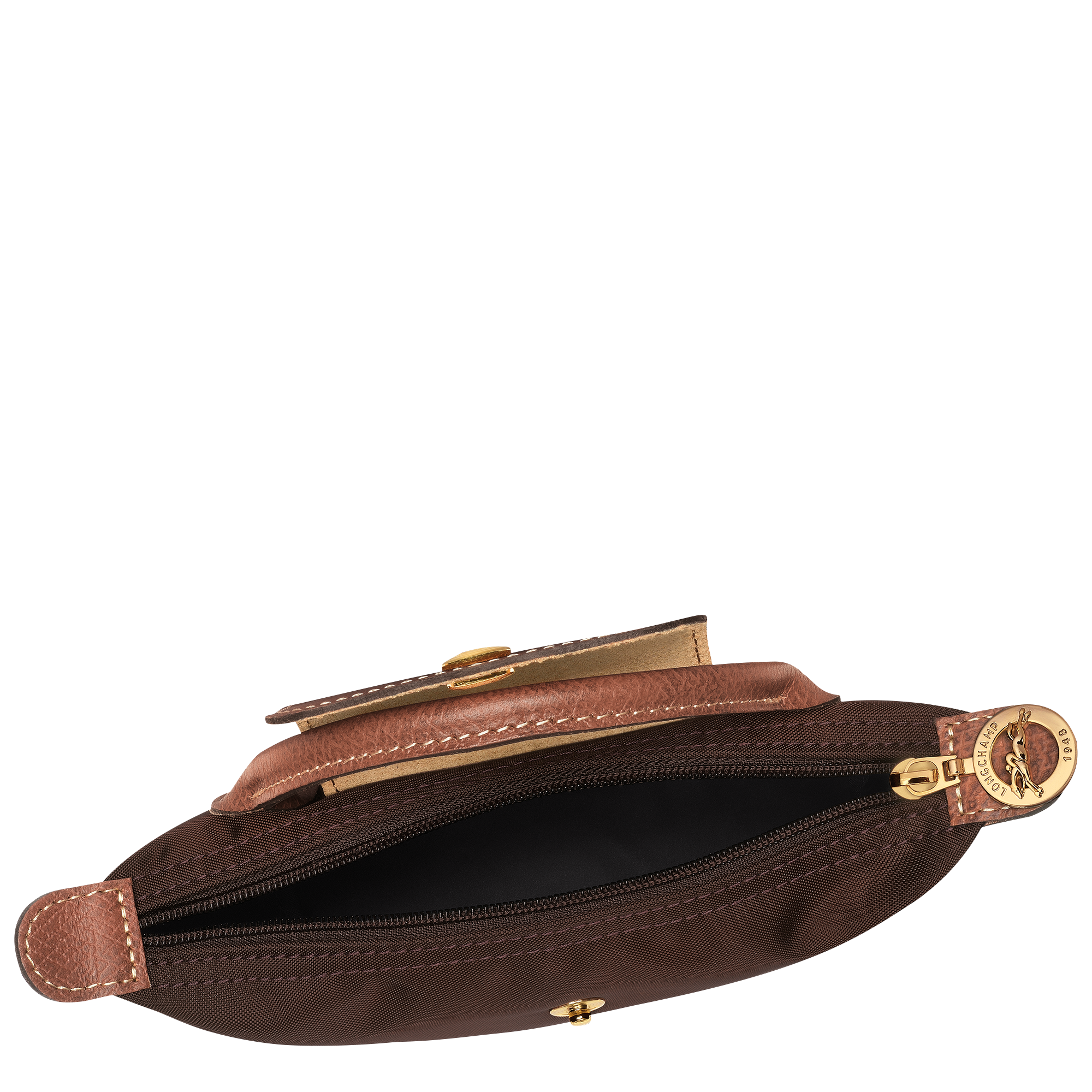 Longchamp Le Pliage Original Pouch with Handle Ebony with Shoulder Strap