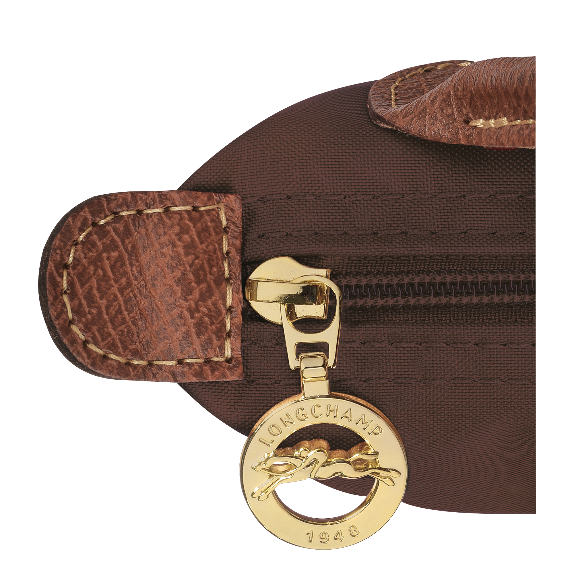 Longchamp Le Pliage Original Pouch with Handle Ebony with Shoulder Strap