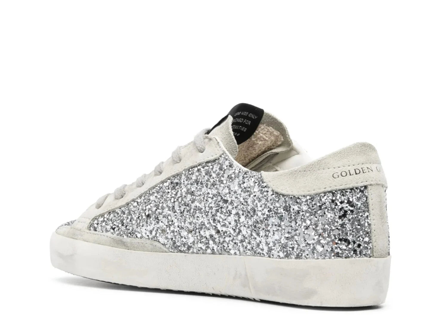 Golden Goose Super-Star Silver Glitter Ice Gray