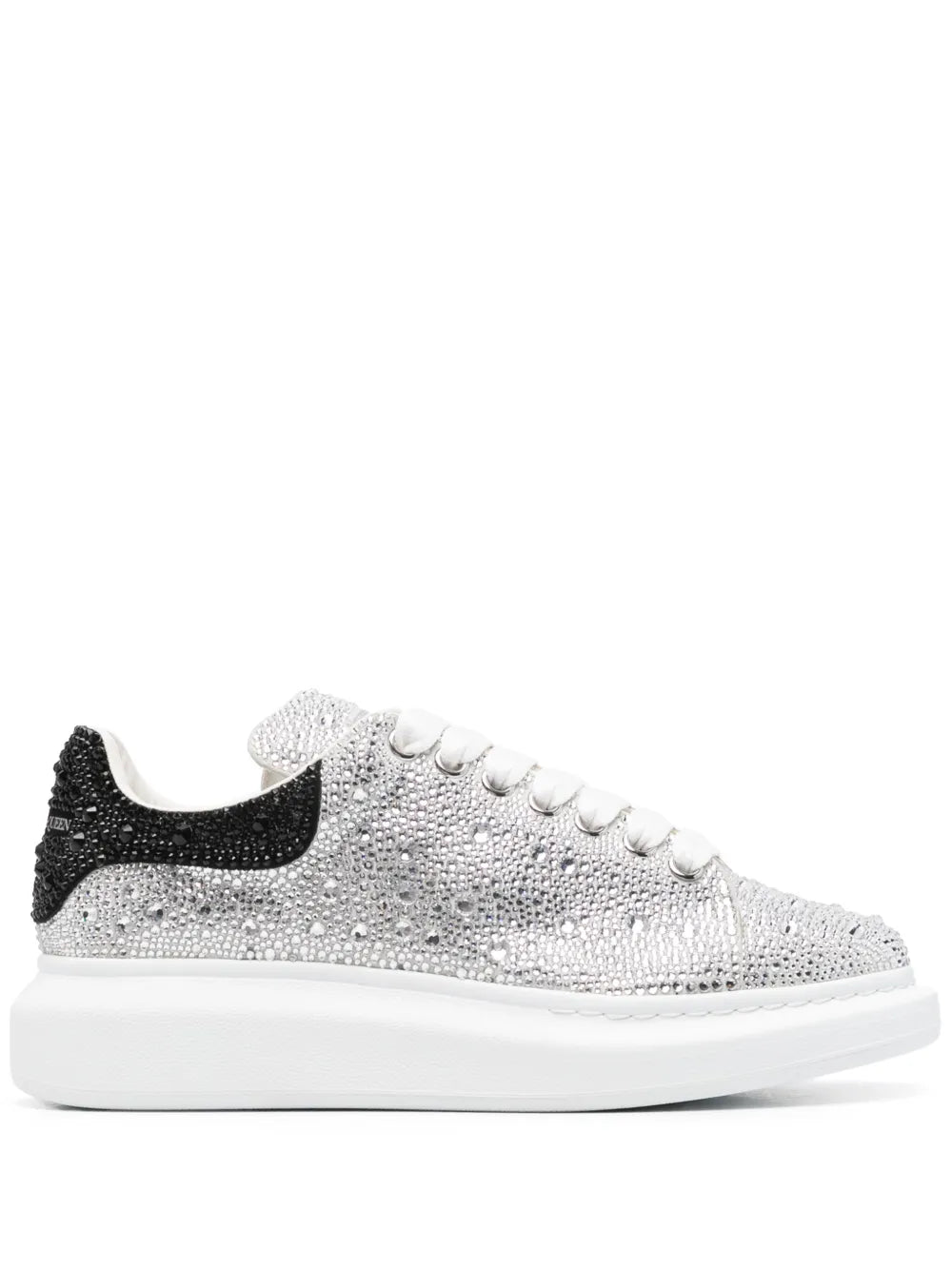 Alexander McQueen Sneaker with Silver-Black Diamonds