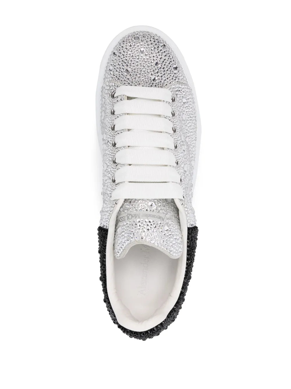 Alexander McQueen Sneaker with Silver-Black Diamonds