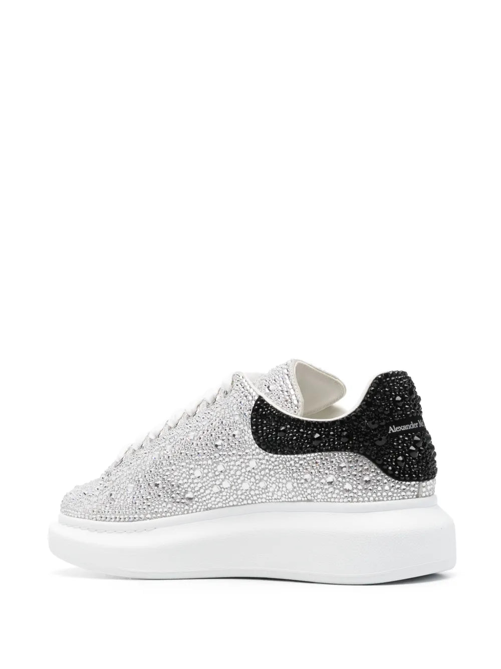 Alexander McQueen Sneaker with Silver-Black Diamonds