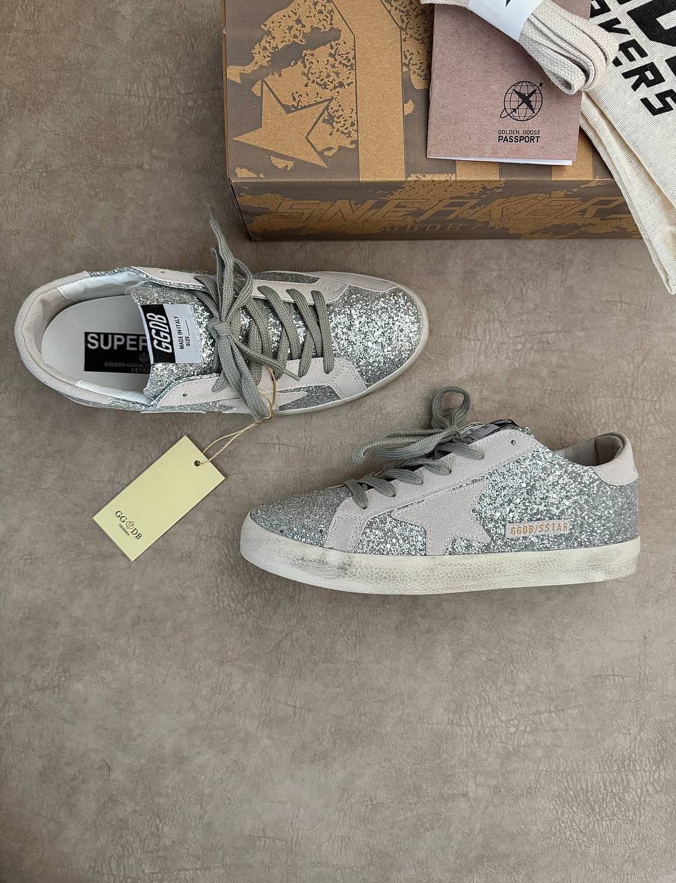 Golden Goose Silver Starlight Sneakers