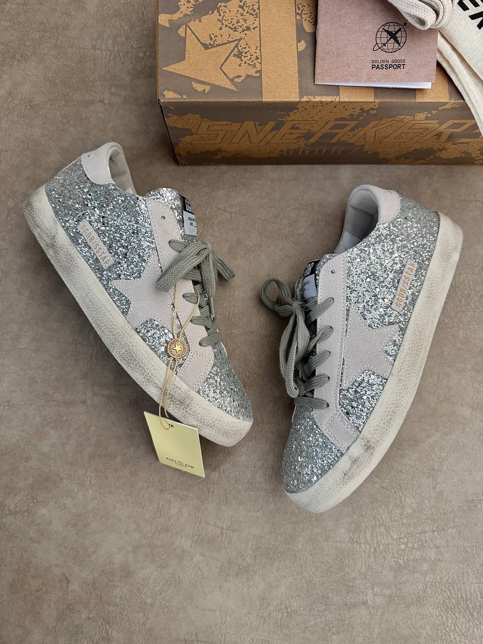 Golden Goose Silver Starlight Sneakers