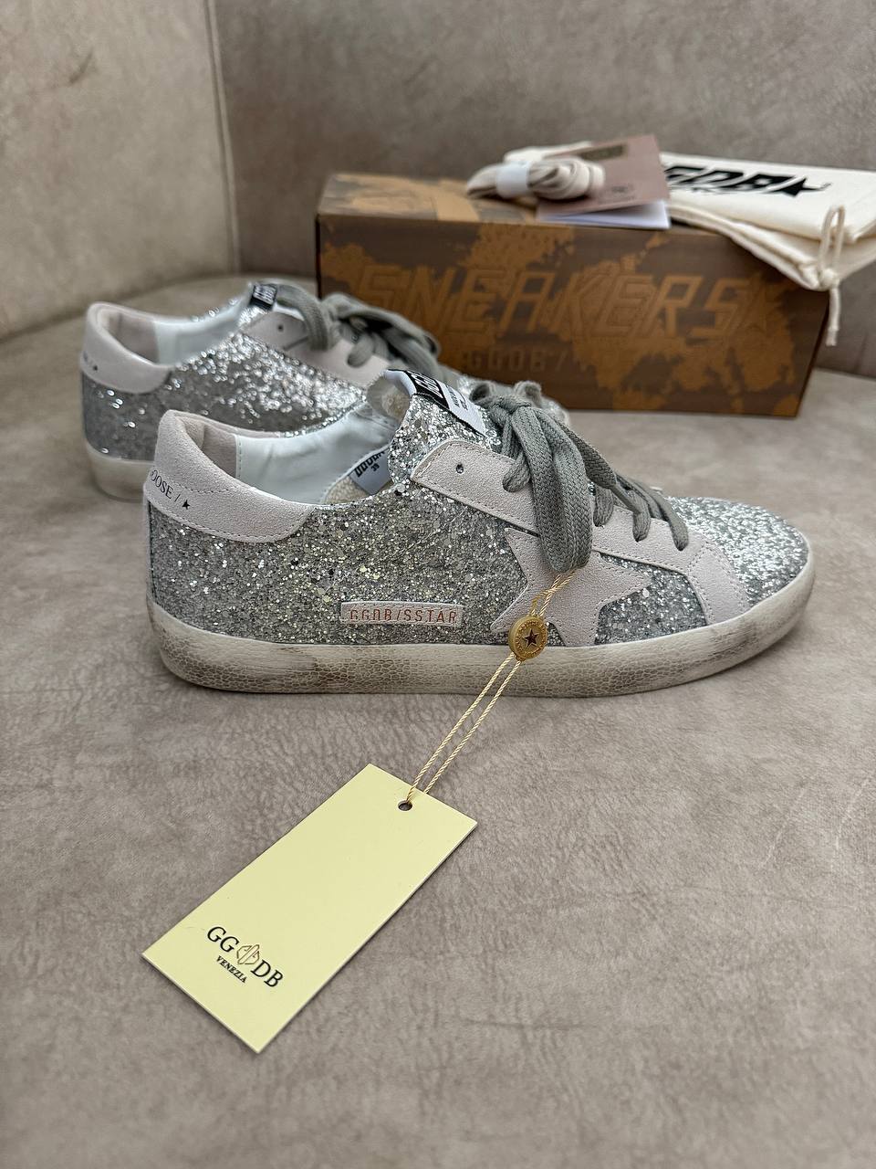 Golden Goose Silver Starlight Sneakers