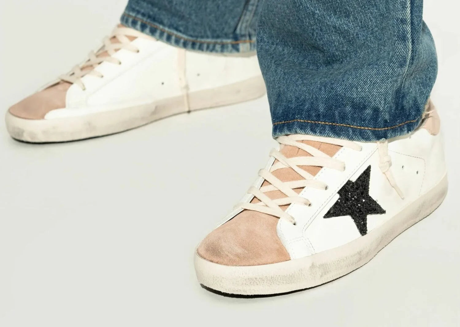 Golden Goose Super-Star Milk Pink Dark Blue