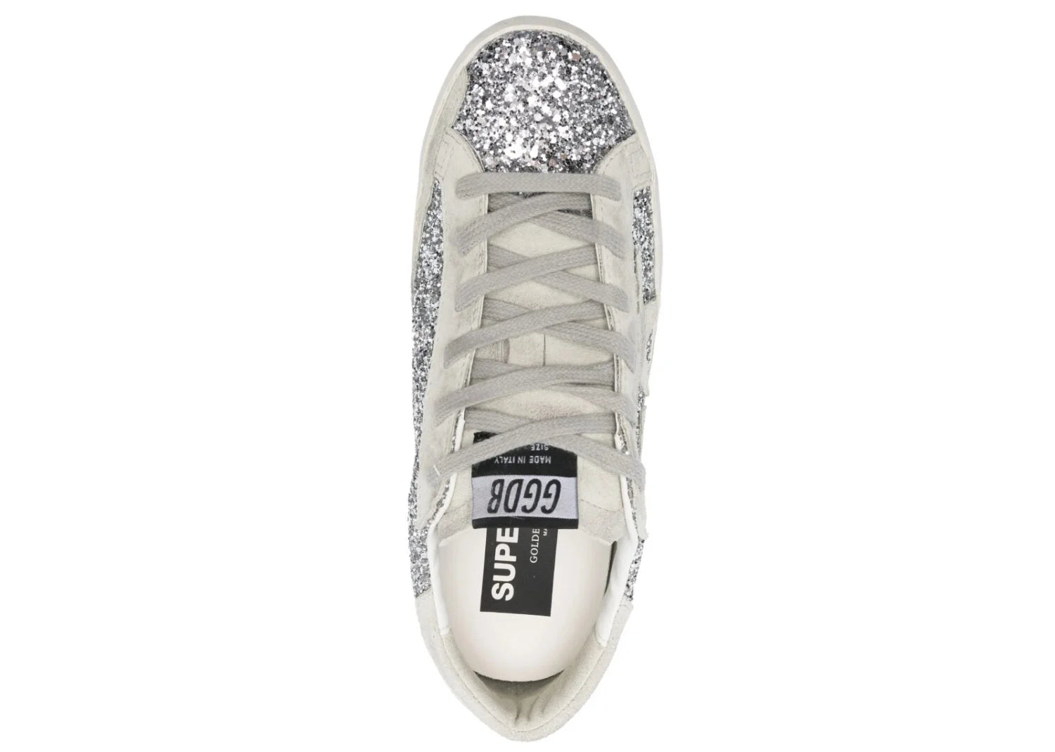 Golden Goose Super-Star Silver Glitter Ice Gray