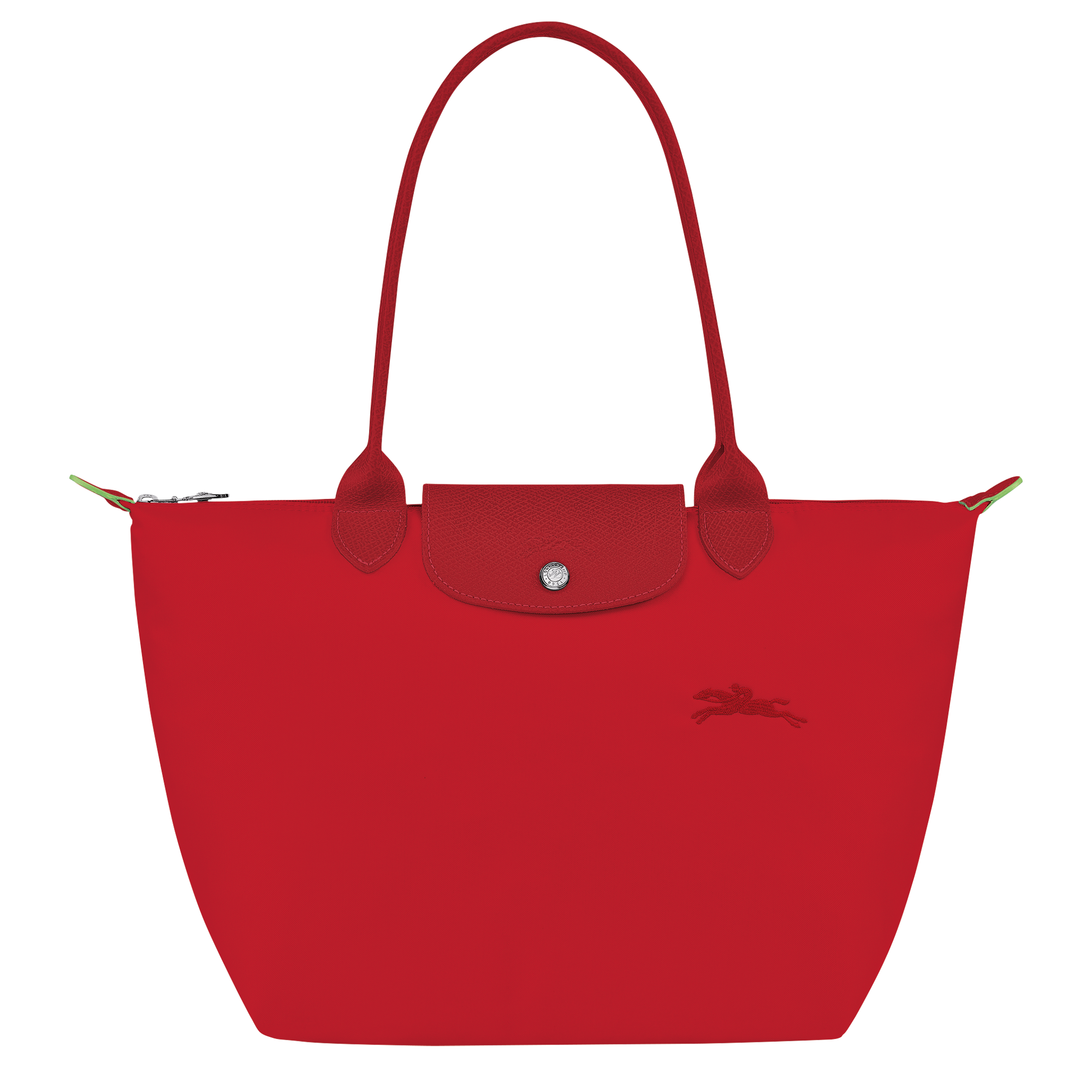 Longchamp Le Pliage Green Medium Tote Bag Tomato