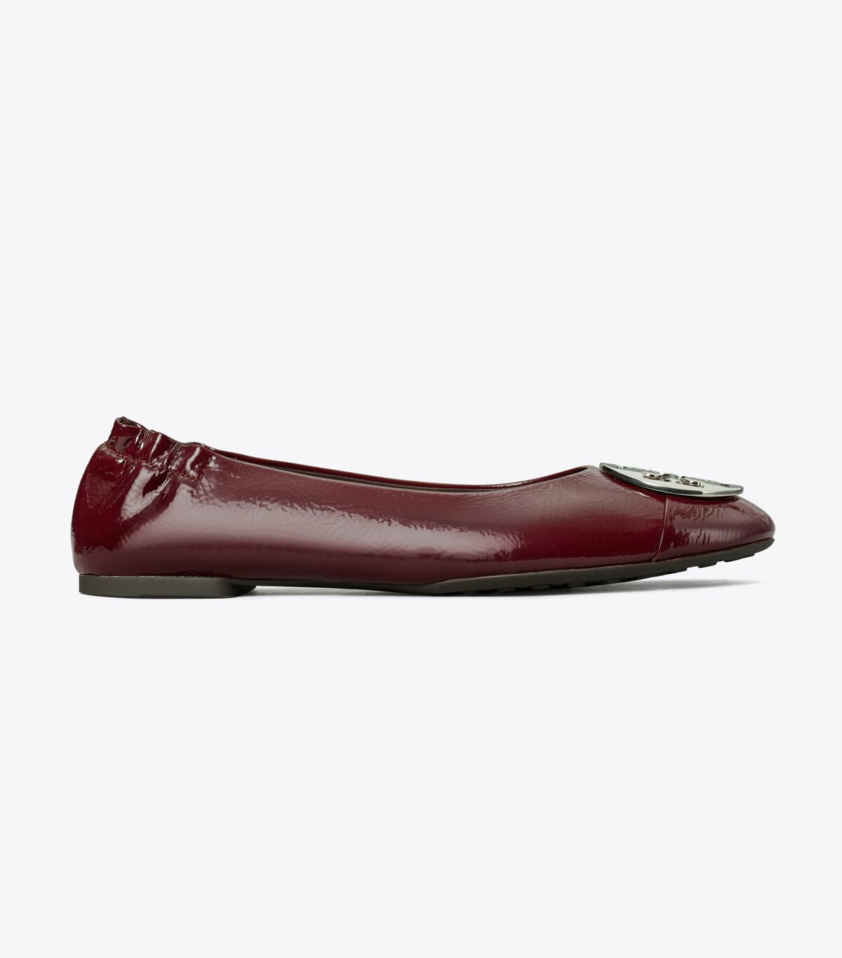 Tory Burch Claire Cap-Toe Ballet Burgundy Babet