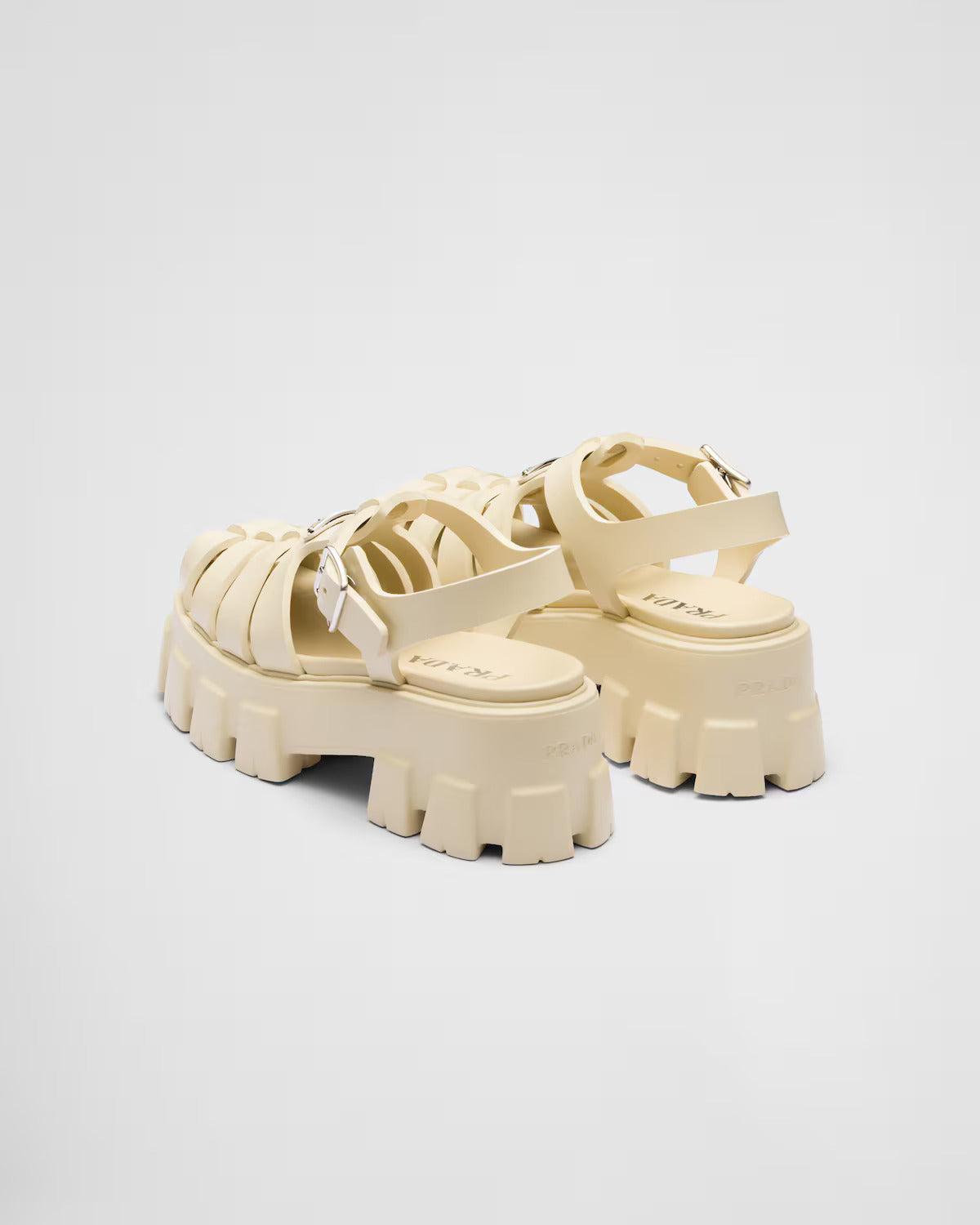 Prada Kauçuk Monolith Sandalet Kuvars