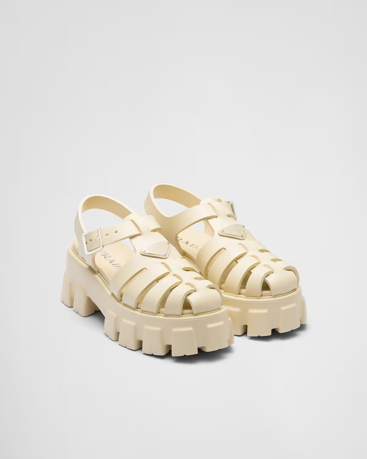 Prada Kauçuk Monolith Sandalet Kuvars