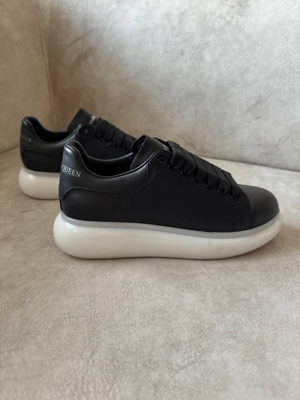 Alexander McQueen Sneaker Black with a White Sole