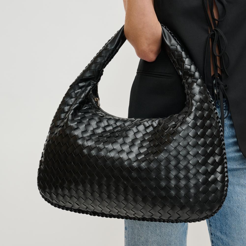 TSARINA® X Bottega Veneta Intrecciato Black Leather Bag