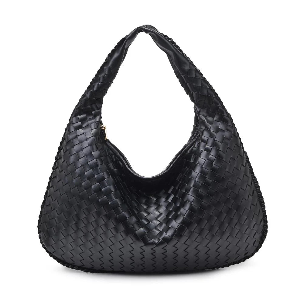 TSARINA® X Bottega Veneta Intrecciato Black Leather Bag