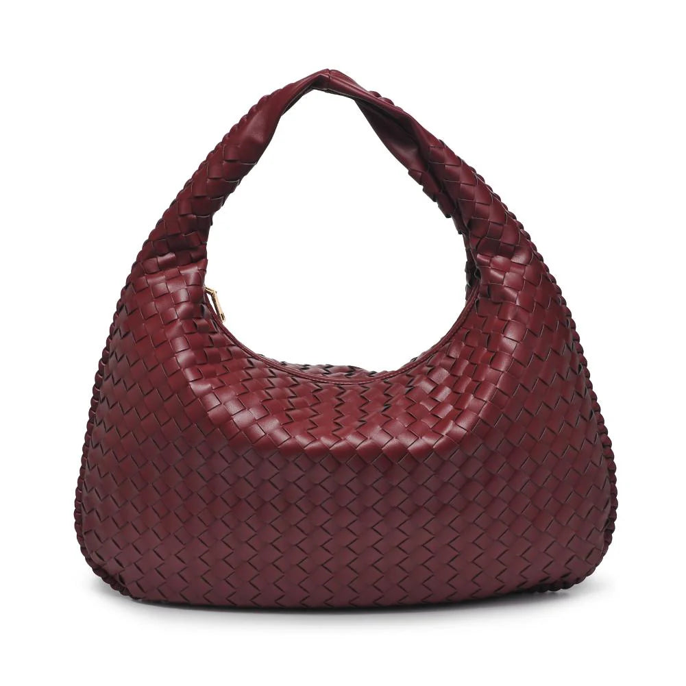 TSARINA® X Bottega Veneta Intrecciato Burgundy Leather Bag