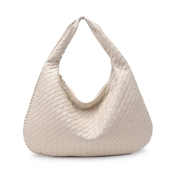 TSARINA® X Bottega Veneta Intrecciato Cream Leather Bag