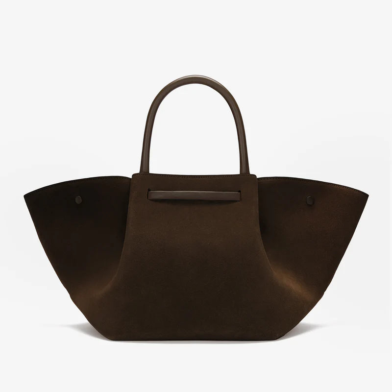 TSARINA® X DeMellier The Midi New York Bag Mocha Suede